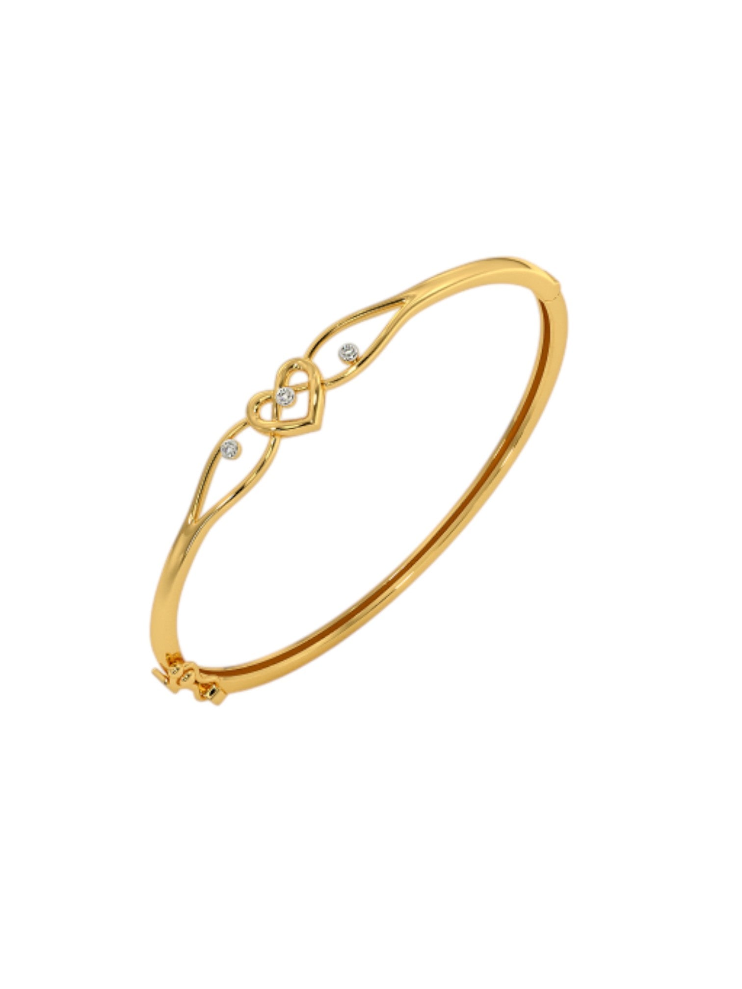 Eye Heart Bracelet 925 Sterling Silver Elegant Gold Plated For Women By Kesardeep